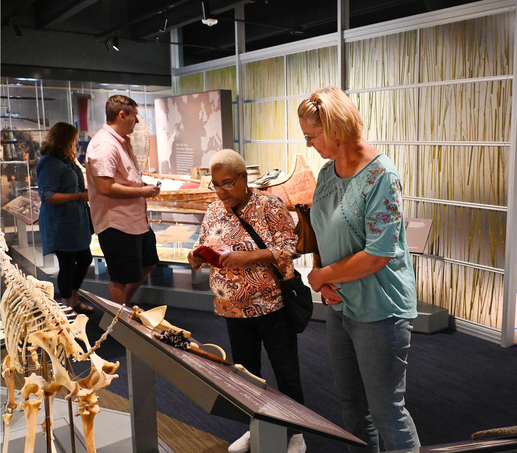 Visitors enjoy the People of the Waters exhibition