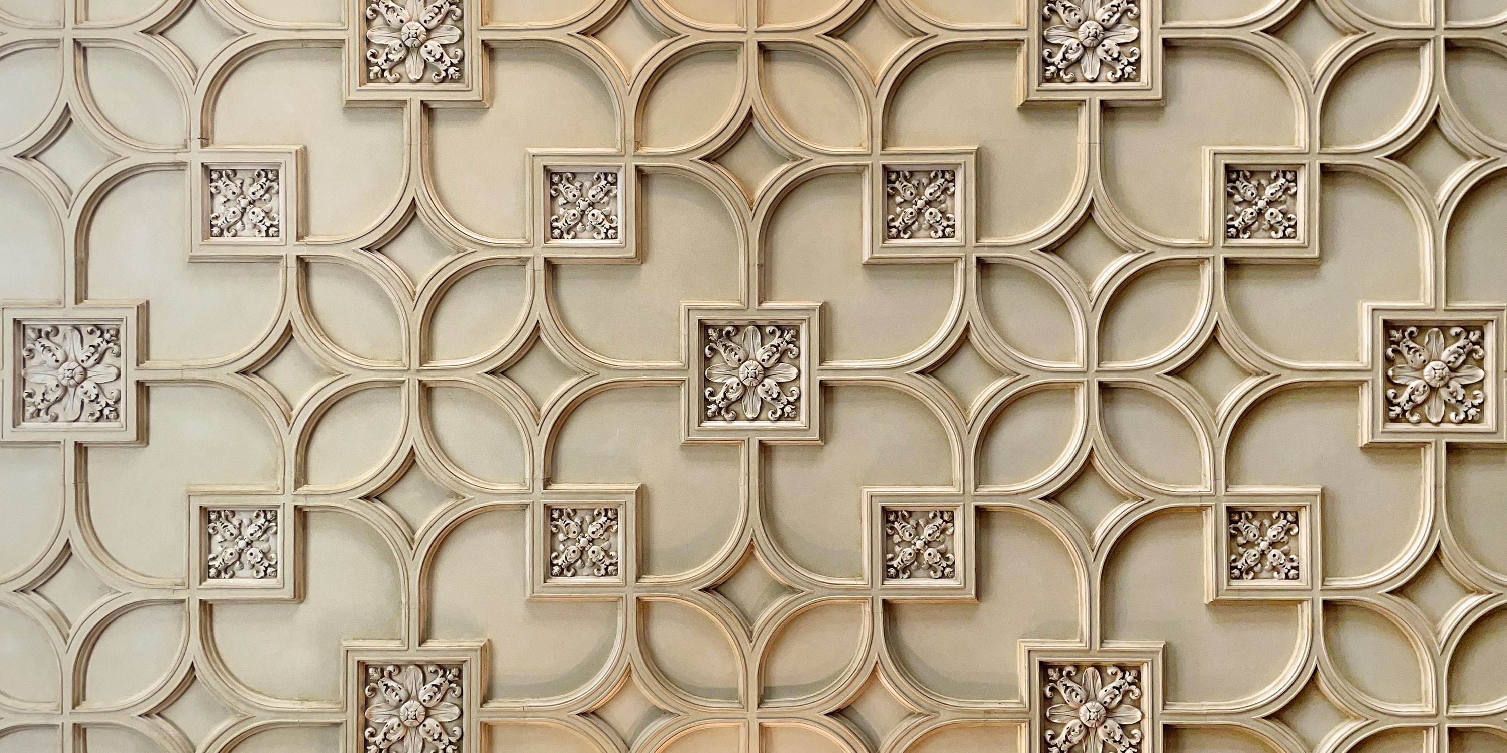 Historic Sawyer Home library ceiling