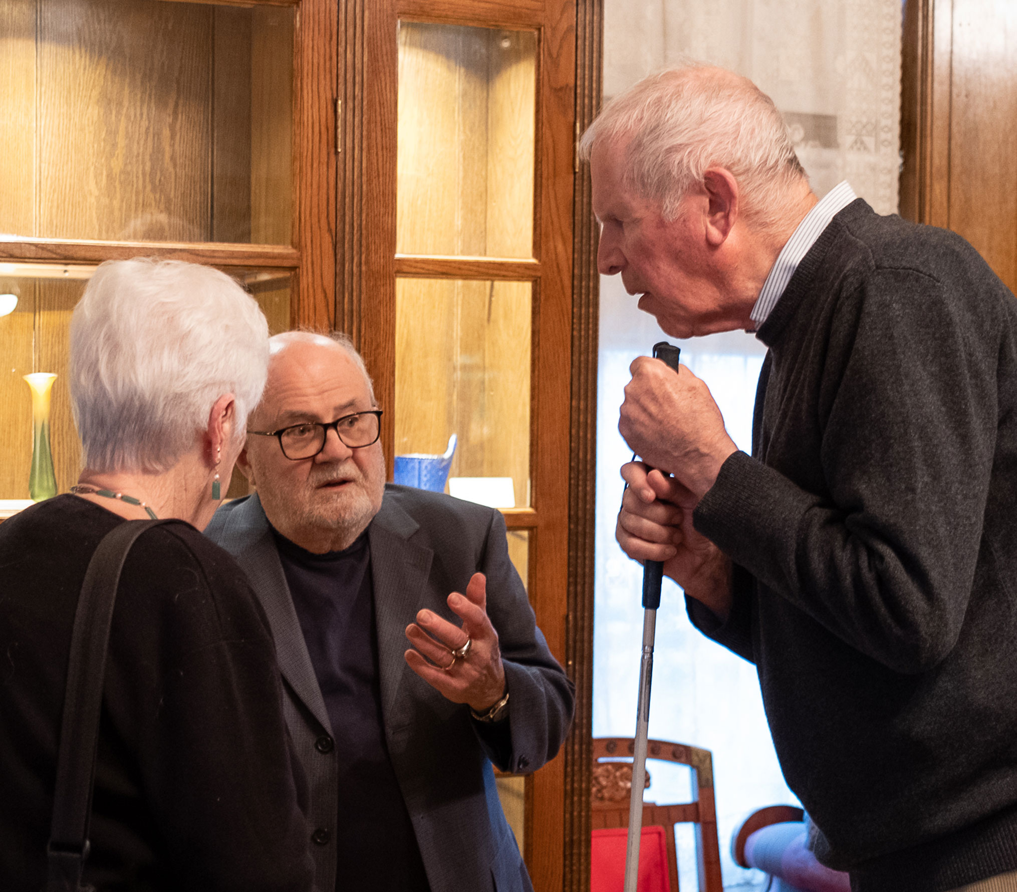 Visitors in the Historic Sawyer Home library