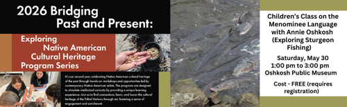 Click here to register for Children's Menominee Language Class