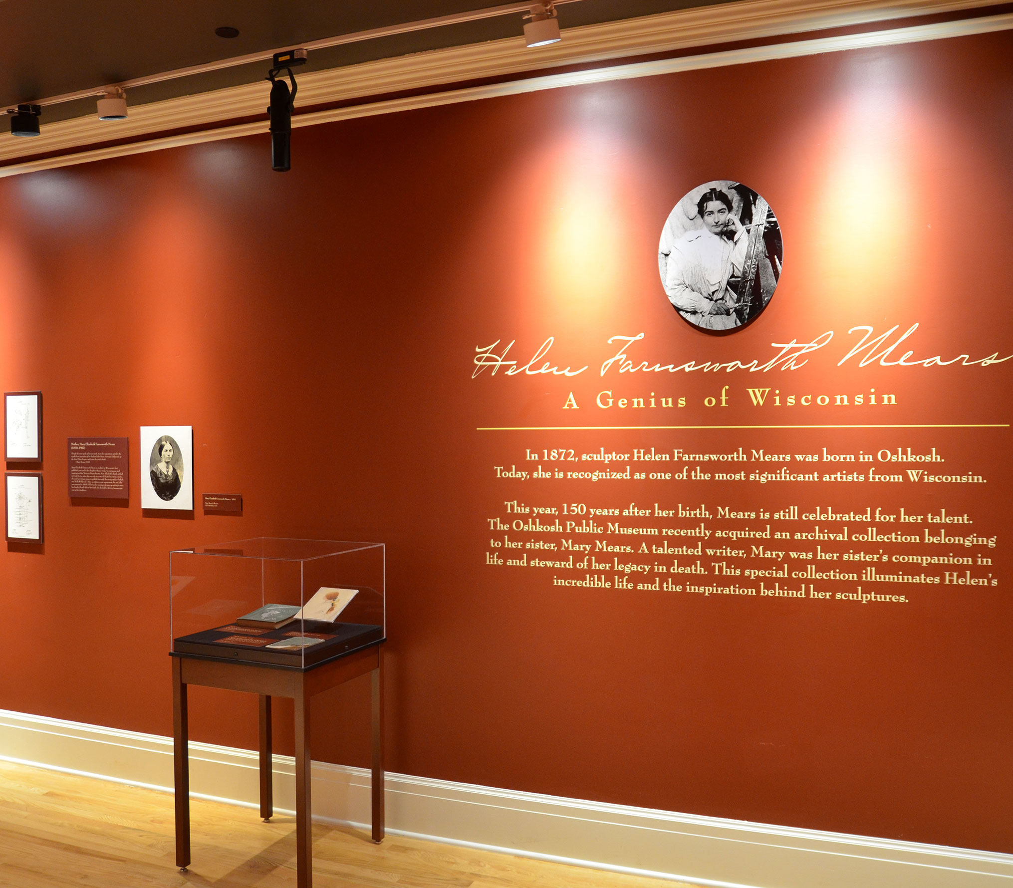 View of the Helen Farnsworth Mears: A Genius of Wisconsin exhibit