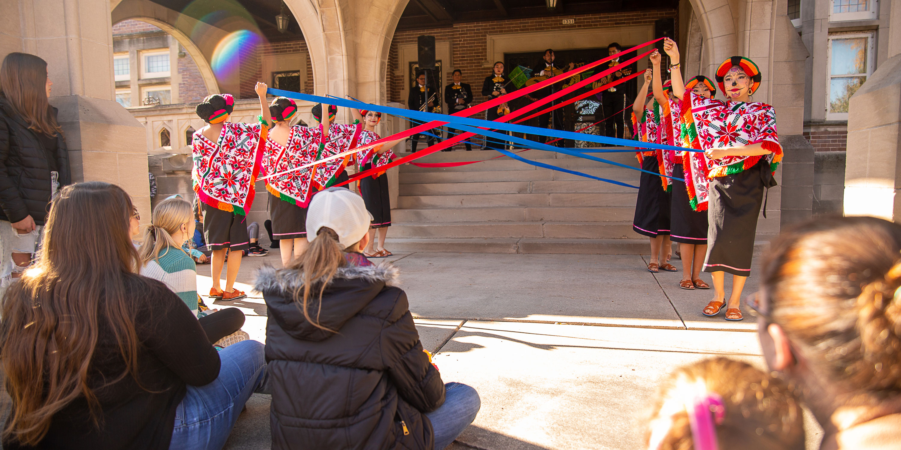 Dia de los Muertos Celebration with traditional folk dancers